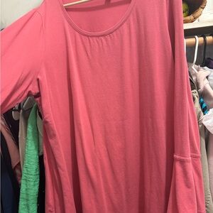 Isaac Mizrahi Coral Long Sleeve Women's Top